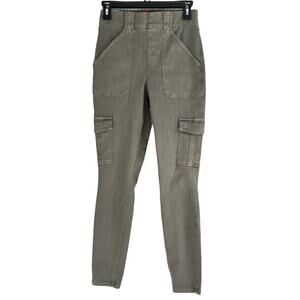 Spanx Women’s Size Medium Twill Tapered Cargo‎ Pants Military Green